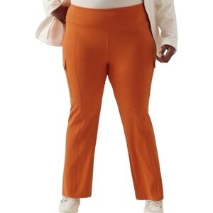 Athleta Womens Foliage Orange Delancey Straight Cargo Pants Size 3X NWT